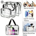 Luxtrada Clear Cosmetic Makeup Zipper Bag PVC Vinyl Plastic Toiletry