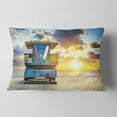 thumbnail image 2 of Designart Miami South Beach Sunrise - Seashore Throw Pillow - 12x20, 2 of 5