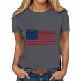 thumbnail image 4 of Vetsdori USA Years Anniversary Shirts for Women Patriotic Graphic Pullover Red White and Blue Fourth of July Independence Day Summer,Crew Neck Casual Womens Tops Short Sleeve, 4 of 5