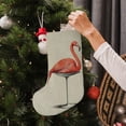 thumbnail image 5 of Vsdgher Flamingo Sitting On Chair Christmas Stockings 18 inch Large Kids Stocking Bags Hanging Socks for Christmas Decor Decorations, 5 of 7