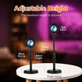 thumbnail image 6 of Richgv Sunset Lamp Projection, 16 Colors Changing Projector LED Lights Floor Lamp Rainbow Projection Light 180 Degree Rotation for Christmas Decorations Photography Party Home Bedroom, 6 of 8