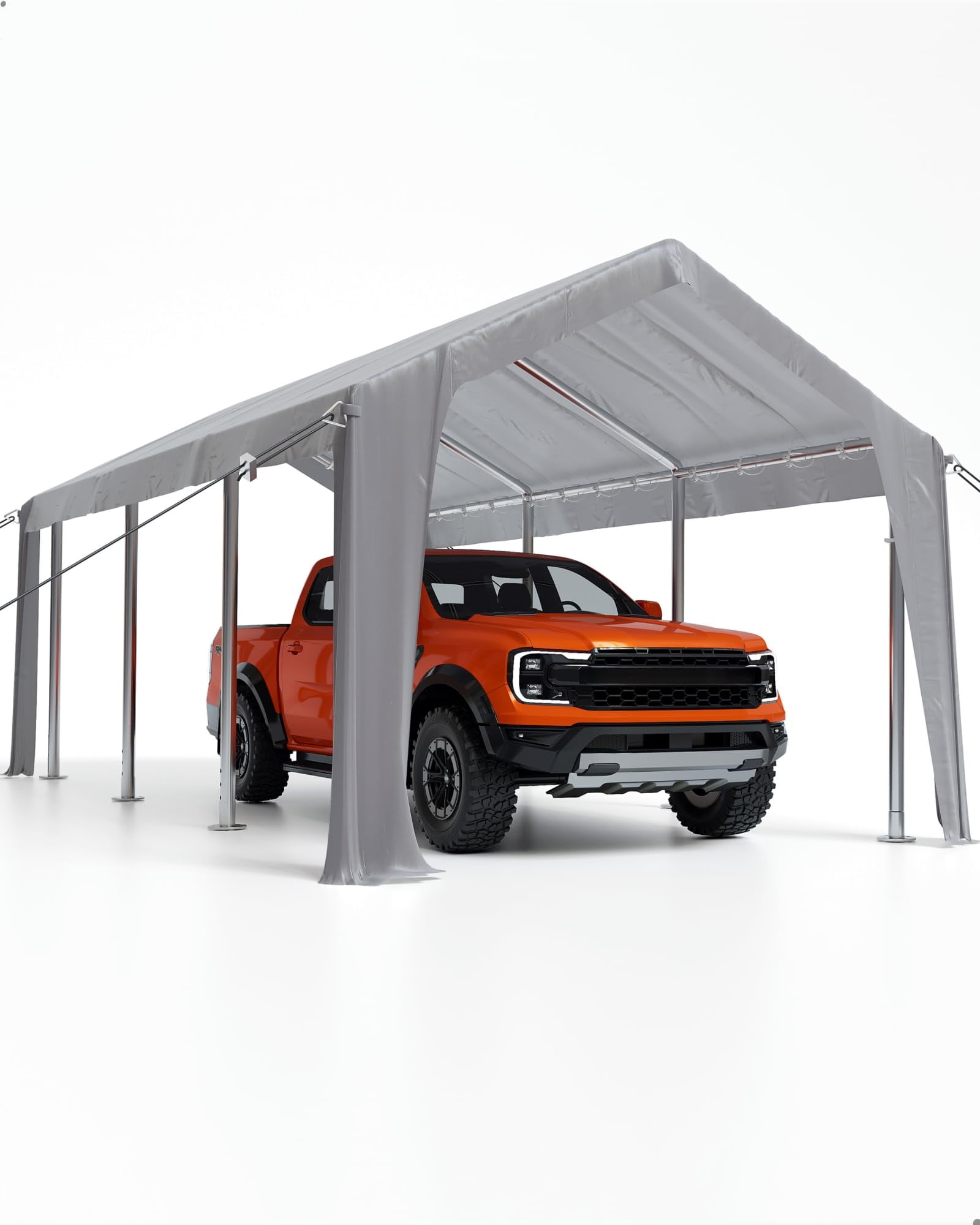 Carport Replacement Canopy Cover, Garage Tent Shelter Tarp, Heavy-Duty Waterproof & UV Protected, Easy Installation (Frame Not Included)