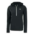 thumbnail image 2 of Women's Cutter & Buck  Black Minnesota Vikings Daybreak Eco Recycled Half-Zip Hoodie, 2 of 3