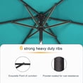 thumbnail image 4 of ACEGOSES 7.5ft LED Solar Outdoor Patio Market Table Umbrella with Polyester Canopy for Garden,Yard and Poolside,Turquoise Blue, 4 of 9