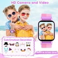 thumbnail image 4 of Eurhowing 1.83" Smart Watch for Kids 3-12, 30 Games, Habit Tracking, Music Player, Video, Alarm Clock, HD Touchscreen, Educational Toys Birthday Christmas Gifts for Boys Girls, Purple, 4 of 8