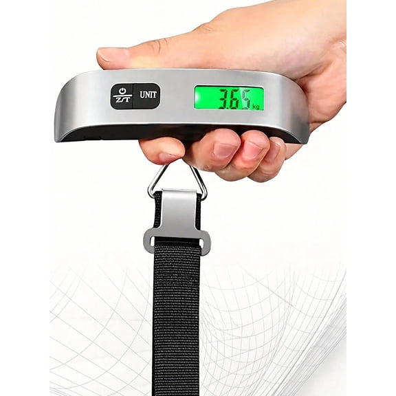 Portable Digital Luggage Scale, 110lb / 50kg Handheld Electronic Baggage Weight Scale with Backlit LCD Display for Travel