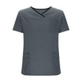 thumbnail image 7 of Kctiaxy Scrubs for Men and Women Short Sleeve V Neck T Shirts Solid Color Comfortable Stretch Nursing Scrubs Tops with Pocketss, 7 of 7