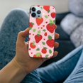 thumbnail image 3 of QZHH  Pink Strawberry Phone Case for iPhone 15 6.1 Inch - Shockproof Protective Cute Cool Strawberry Phone Case Designed for iPhone 15 Case for Girls Women Boys Black Pink Red, 3 of 4