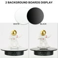 thumbnail image 6 of Nbpower Mirror Motorized Rotating Display Stand, 7.9inch/18LB Max Load, 360 Degree Rotating Turntable Stand with Black & White Background Boards, for Photography, Jewelry, 3D Models Display (Black), 6 of 8