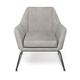 thumbnail image 4 of Pemberly Row Fabric Accent Chair with Black Powder Coated Sled Base in Beige, 4 of 6