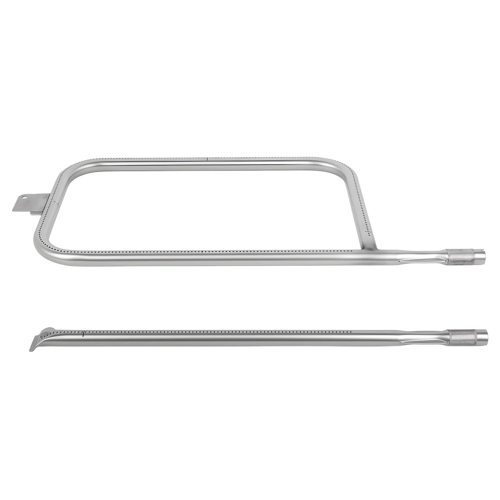 Grill Burner Tube for Weber Q Series, 304 Stainless Steel, Compatible with Q3200/Q300/Q320/Q3000, 23.75x10.375 Inch with 22.3 Inch, Even Heat Distribution