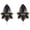 Black Studs, variant on Vintage Rhinestone Earrings Fancy Crystal Cluster Drop Earrings Art Deco Earrings for Women