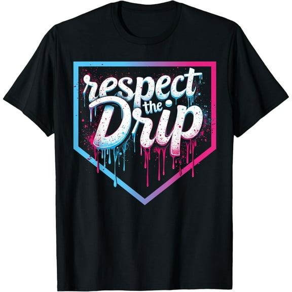 Baseball Drip For Boys Ice Cream Drip Youth Boys Baseball T-Shirt