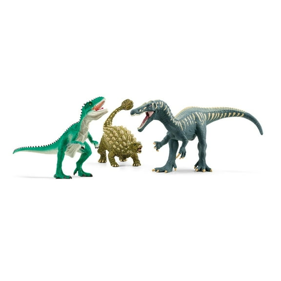 Schleich Dinosaurs - Attack of The Dinosaurs Trio Playset - Dinosaur Toys for Boys and Girls - Dino Figurines for Kids Ages 5 