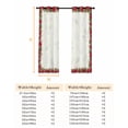 thumbnail image 6 of Fsddascl Christmas Poinsettia Blackout Curtains for Bedroom/Living Room, Thermal Insulated Kitchen Curtains, Red Xmas Botanical Pine Cones Grommet Darkening Window Treatment Drapes 52"x63"x2, 6 of 6