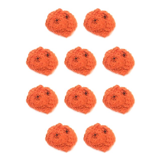 sweethay Web Prop Halloween Elástico Web Decoración Fiesta Scary Insect Cobweb Network para Bar Home, Orange Type1 NO1 sweethay CBP179799