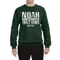 thumbnail image 2 of Wild Bobby Noah Was A Conspiracy Theorist Inspirational/Christian Unisex Crewneck Graphic Sweatshirt, Forest Green, Large, 2 of 5