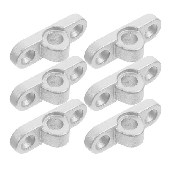 SOPOTUTU 6pcs  Camper Awning Bottom Bracket Replacement Parts for RV and Tents Silver Mounting Hardware