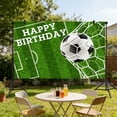thumbnail image 2 of Wozhuo Soccer Backdrop 50x27.6in Football Party Decorations for Birthday Photo Booth Wall Decor, 2 of 6