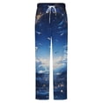 thumbnail image 5 of Mystic Night Sky With Fish And Stars Winter Female Pants Flannel High Waist Women Pants Lady Warm Straight Leg Plush Trousers, 5 of 7