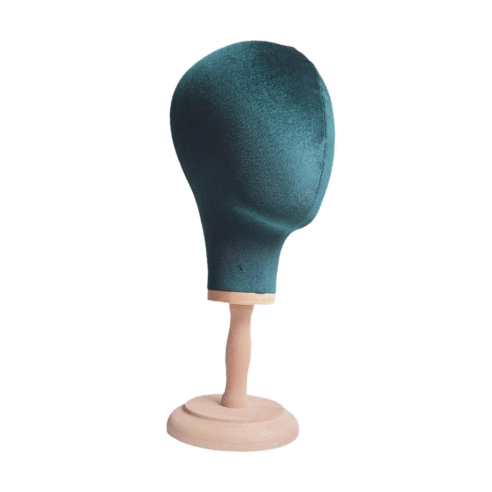 Bothyi Hairpieces Display Holder Manikin Head for Shopping Mall Styling Dry dark green