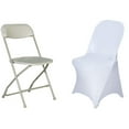 thumbnail image 4 of BalsaCircle 30 White Spandex Stretchable Folding Solid Chair Covers Slipcovers Wedding decorations, 4 of 4