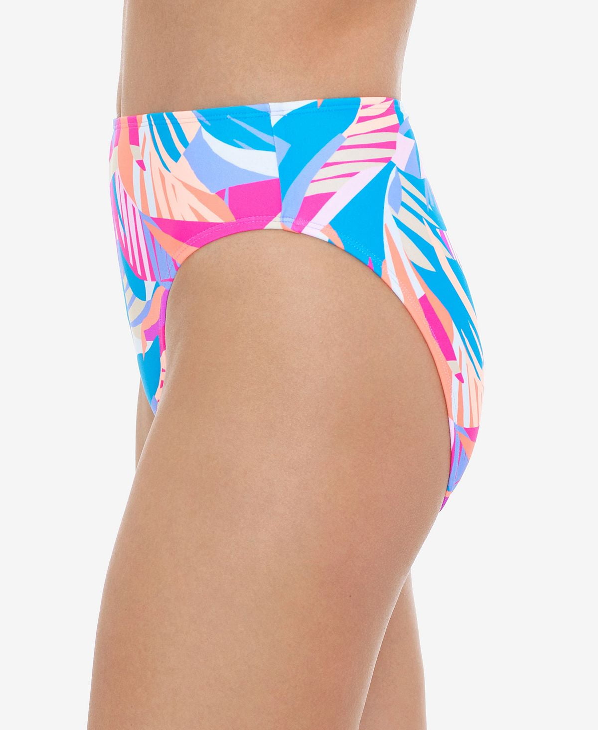 Salt + Cove Junior's Tropical Breeze High Cut Bikini Bottoms Swimsuit Blue Size X-Small