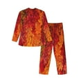 thumbnail image 2 of Kll Autumn Leaf Sleepwear Mens Flannel Pajamas,Long Cotton Pj Set, 2 of 9