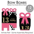 thumbnail image 6 of Big Dot of Happiness Chic 13th Birthday - Pink, Black and Gold - Square Favor Gift Boxes - Birthday Party Bow Boxes - Set of 12, 6 of 8