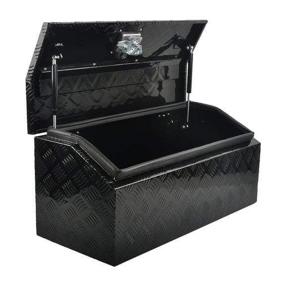 30x13.2x13.5 Inch Aluminum Trailer Tongue Tool Box Truck Box for Pickup Storage RV
