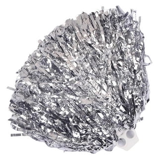 The Crafts Outlet Chenille Pom Poms, Silver porcupine, 1.0-inch (25mm), 100-pc, White