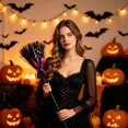 thumbnail image 4 of Halloween Witch Broom Costume Prop Lightweight Handle Tulle Skirt Decor for Cosplay Party Dress Up, 4 of 6