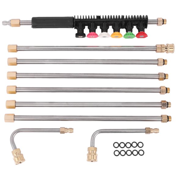 Pressure Washer Extension Wands - 120 Inch Power Washer Gutter Cleaning Tools, Telescoping Replacement Lance, Window Cleaner Nozzles Tips