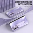 thumbnail image 3 of Decase Luxury Case for Samsung Galaxy Z Fold 3 5G with Hinge Protection, Premium Plating Frosted Hybrid Shockproof with Hidden Stand Screen Protector Slim Case for Samsung Z Fold 3,Purple, 3 of 7