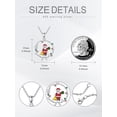 thumbnail image 6 of CACA LADY 925 Sterling Silver Christmas Santa Claus Necklace for Women Santa Claus Wreath Pendant Bow Leaf Edge Design Holiday Christmas Jewelry Gift for Wife Stocking Stuffers for Women, 6 of 6