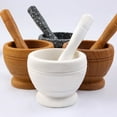 thumbnail image 3 of Injueey Mortero fácil de limpiar, triturador de pimienta y especias, diga adiós a las encimeras sucias y duraderas Utensilios de cocina color madera, 3 of 6