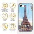 thumbnail image 4 of Case Yard iPhone-SE Case Clear Soft & Flexible TPU Ultra Low Profile Slim Fit Thin Shockproof Transparent Bumper Protective Cover Drop Protective Cell Phone Cases (Eiffel Tower), 4 of 8