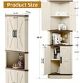 thumbnail image 2 of MIDODO Tall Storage Cabinet, Corner Cabinet Organizer with Barn Doors and Adjustable Shelves, Home farmhouse bookshelf Cabinet for Bathroom, Living room, 2 of 6