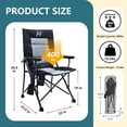 thumbnail image 2 of Ficisog Heated Camping Chair, Heats Back and Seat, Portable Heated Folding Chair with Cup Holder, 2 of 10