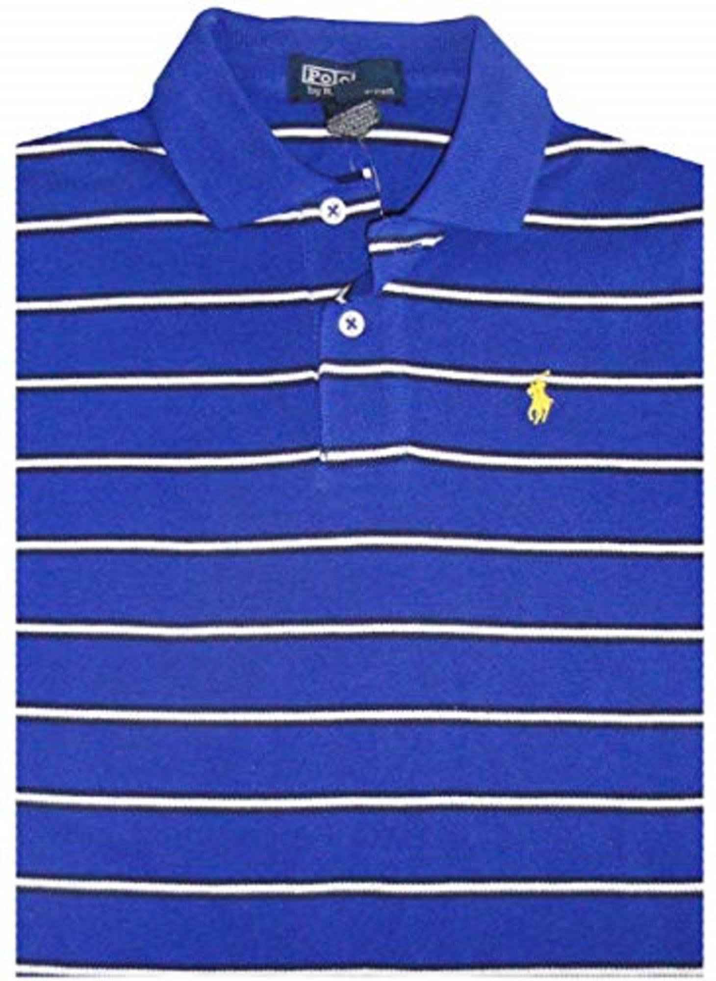 blue and white striped ralph lauren polo shirt