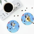 thumbnail image 4 of Lsque Bluey Pattern 4" Drink Coasters Set of 6, Leather Absorbent Coasters, Table Coaster Set Decorative Coffee Cup Coasters Housewarming Gift, 4 of 7