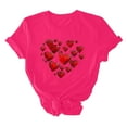 thumbnail image 7 of VKOYWKM Valentines Day Heart T-Shirts for Women Love Heart Print Tees Short Sleeve Casual Crew Neck Love Heart T-Shirts Happy Valentines Day Shirts, 7 of 7