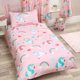 thumbnail image 1 of Unicornio arco iris rosa ropa de cama para niños Twin o Full Edredón / Juego de funda de edredón, 1 of 7