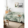 thumbnail image 3 of Sage Green Ombre Couch Cover, Gradient Abstract Art Vintage Grey Oversized Sofa Cover Blanket for 3 Cushion Couch, Sectional Sofa Slipcover Furniture Protector for Living Room Bedroom 71''x150'', 3 of 9