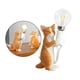 thumbnail image 5 of Lámpara de mesa de resina Perfecl forma de gato Naranja 100x60x140mm, 5 of 8