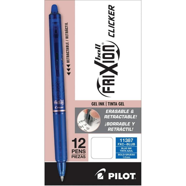 Stylo roller pilot frixion ball clicker encre gel pointe fine