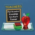 thumbnail image 3 of Glass Baron TEACHERS Sentiment with Glass Apple Figurine, 3 of 3