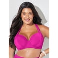 thumbnail image 5 of Swimsuits for All Women's Bra Sized Drape Front Underwire Bikini Top, 5 of 6