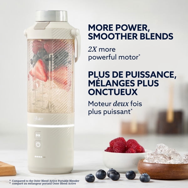 Oster GoMAX Portable Blender, Smoothie Blender, Personal Blender, Oat Milk White