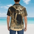 thumbnail image 4 of Sikiie Ancient Skull Cave Landscape Print Men's Hawaiian Shirt, Summer Beach Button Pocket Short Sleeve T-Shirt,XX-Large, 4 of 7